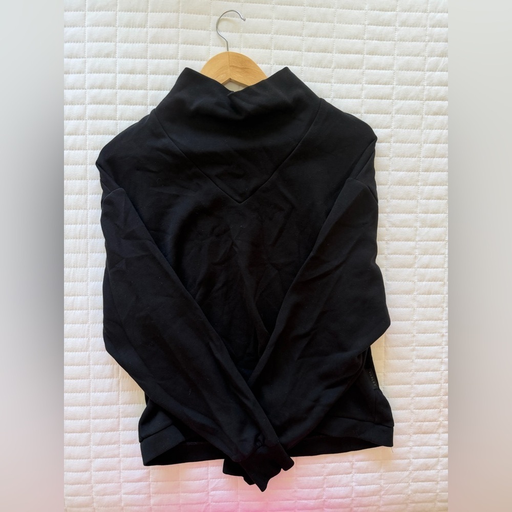 Varley Betsy Double Soft Black Cowl Neck Sweater - Picture 2 of 6
